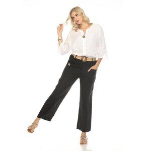 Black Pant with Bamboo belt and Pockets